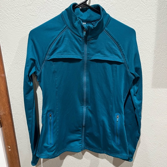 Fabletics Tops - Fabletics Teal Zip-Up Jacket Size Small EUC